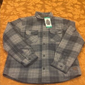 JACH’S heavyweight men’s shirt jacket blue and gray size XL NEW